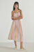 Printed Beaded-Strap Maxi Dress